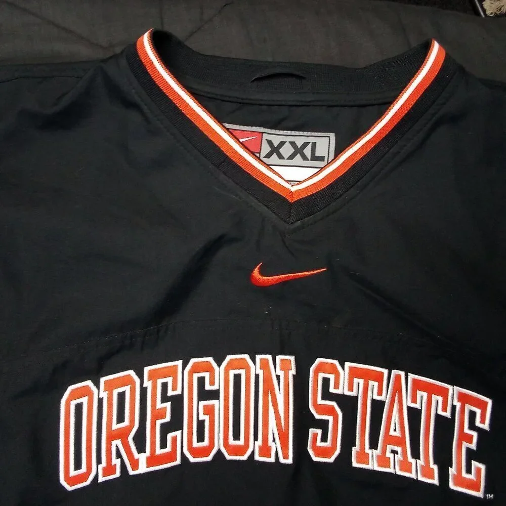 Vintage Nike Oregon State Beavers Pullover Windbreaker Jacket Mid Swoosh